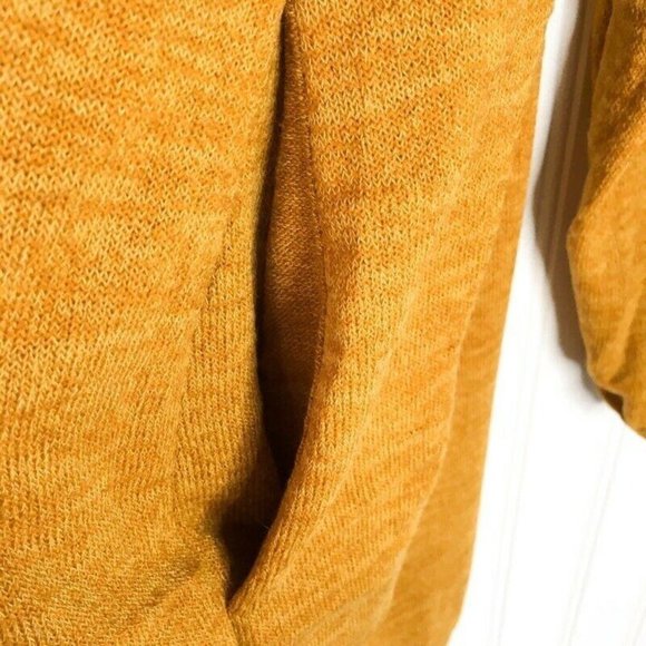 Shop Basic Womens Tunic Sweater Yellow Marled Stre - Picture 3 of 5